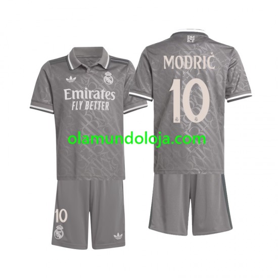Camisola Real Madrid Modrić 10 Criança Equipamento Terceiro 2024-2025 Manga Curta